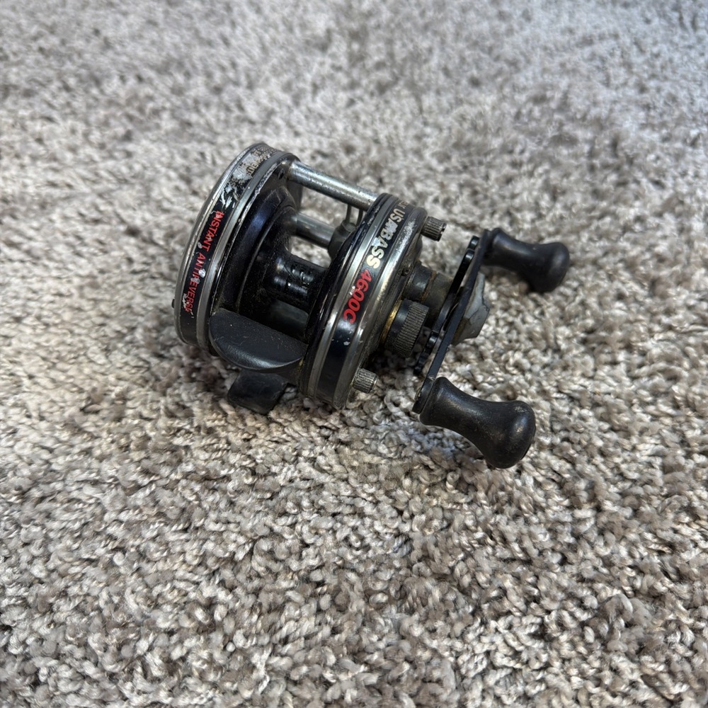 AMBASSADEUR USA BASS 4600C REEL # 03-0003 SWEDEN INSTANT ANTI REVERSE GUNMETAL
